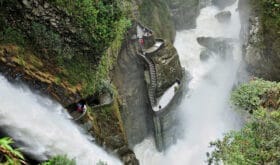 Devil's Cauldron (In Spanish, Pailón del Diablo) Baños, Ecuador.