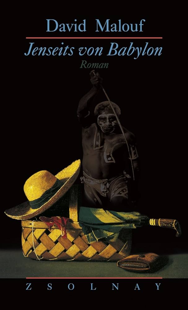 Ein Korb mit Hut, Tasche und einem Mensch